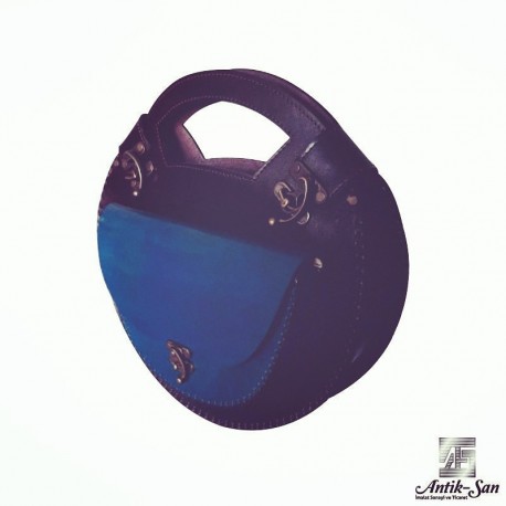 Yuvarlak Deri Çanta
