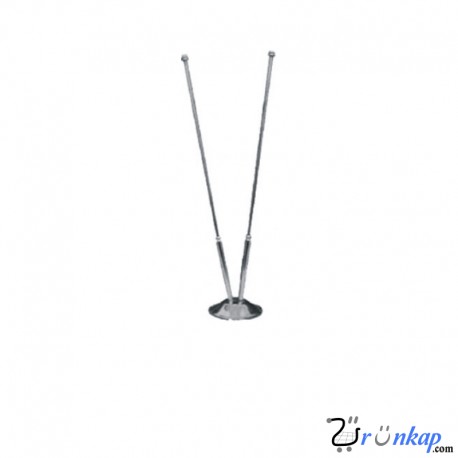 Masa Üzeri Krom Çiftli Bayrak Direği