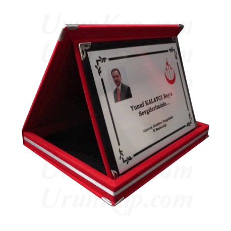 Yatay Kadife Plaket 12x16