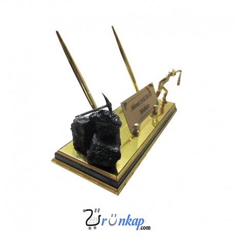 Madenci Heykelli Masa İsimliği